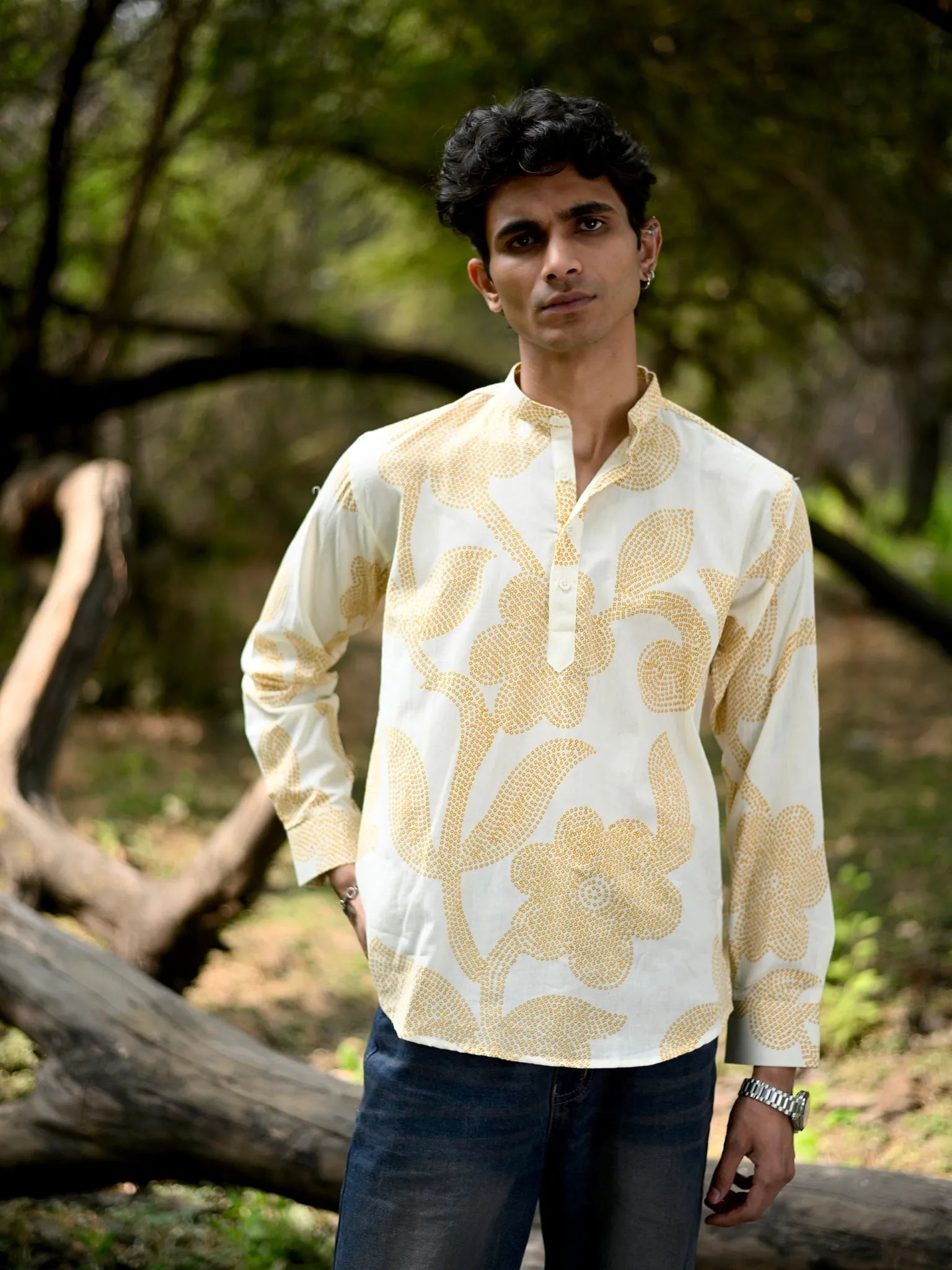 Mustard Leaf Cotton short kurta