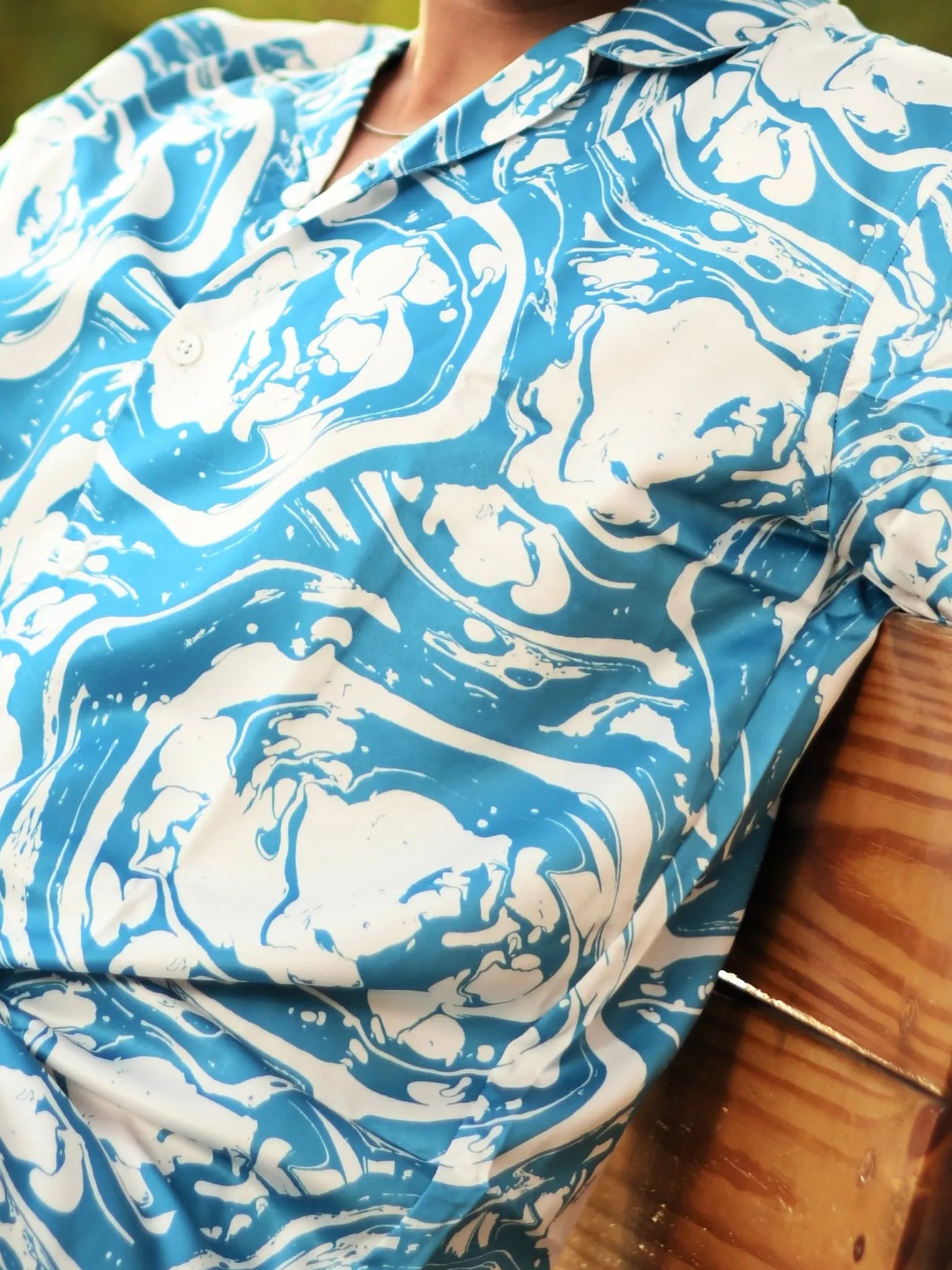 Blue Marble Cuban Collar Resort Shirt
