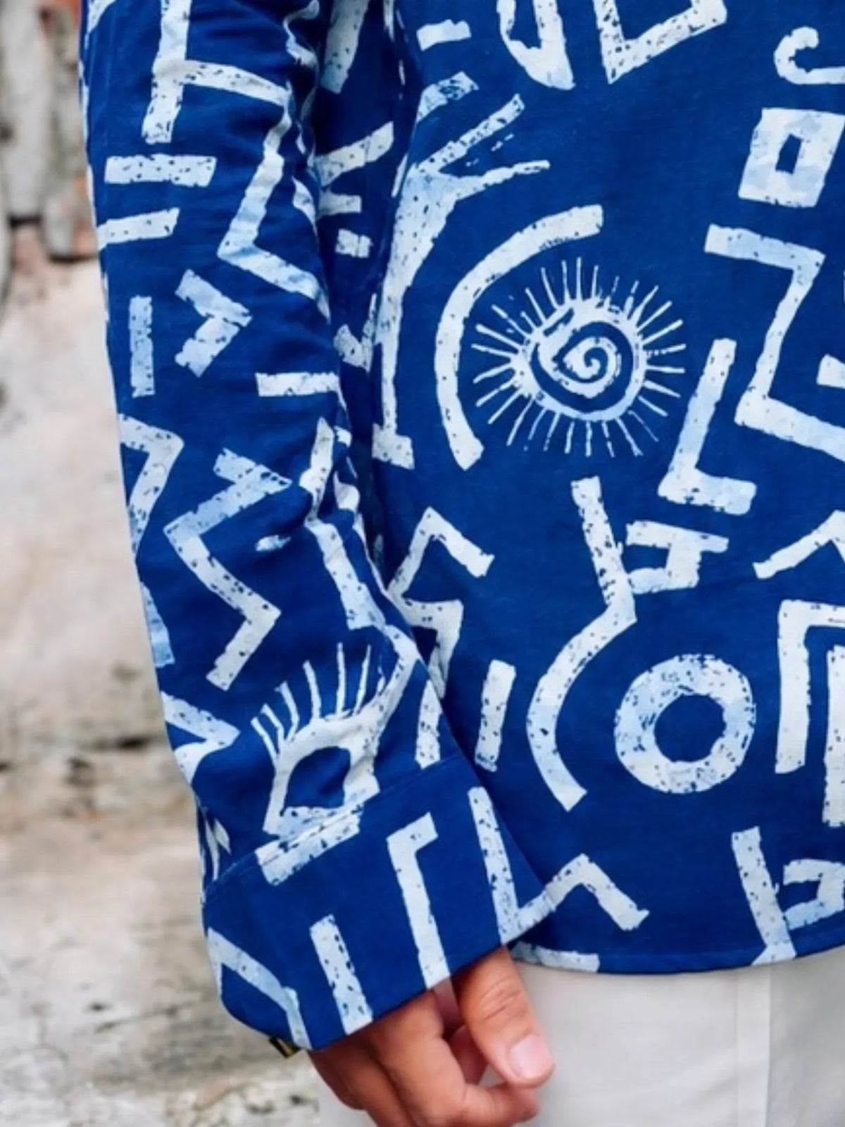 Blue Celestial Printed Short Kurta
