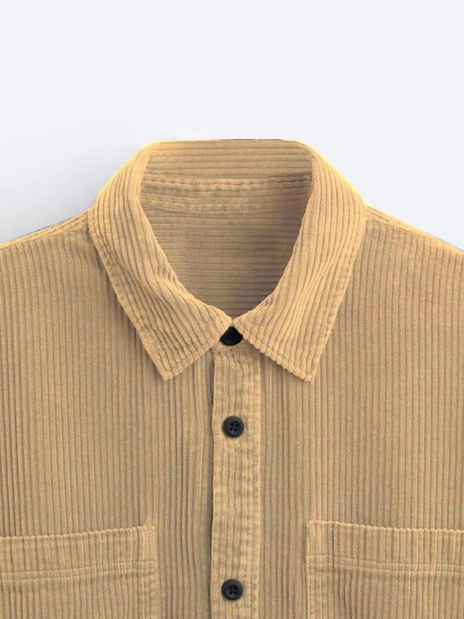 Beige Premium Corduroy Oversized Shirt