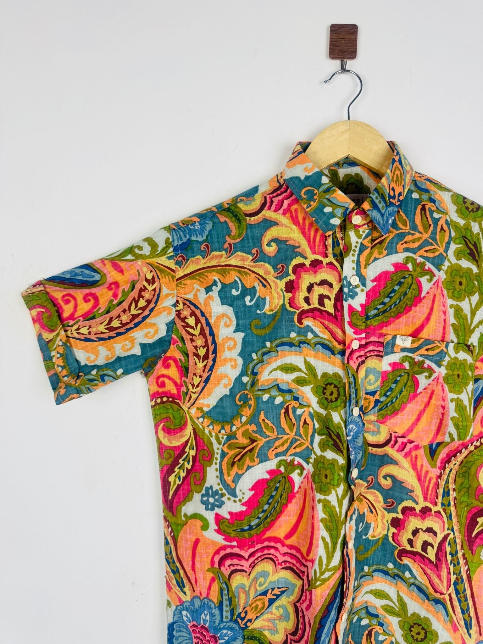 Tuscany Bloom Cotton Slub Half-Sleeve Shirt