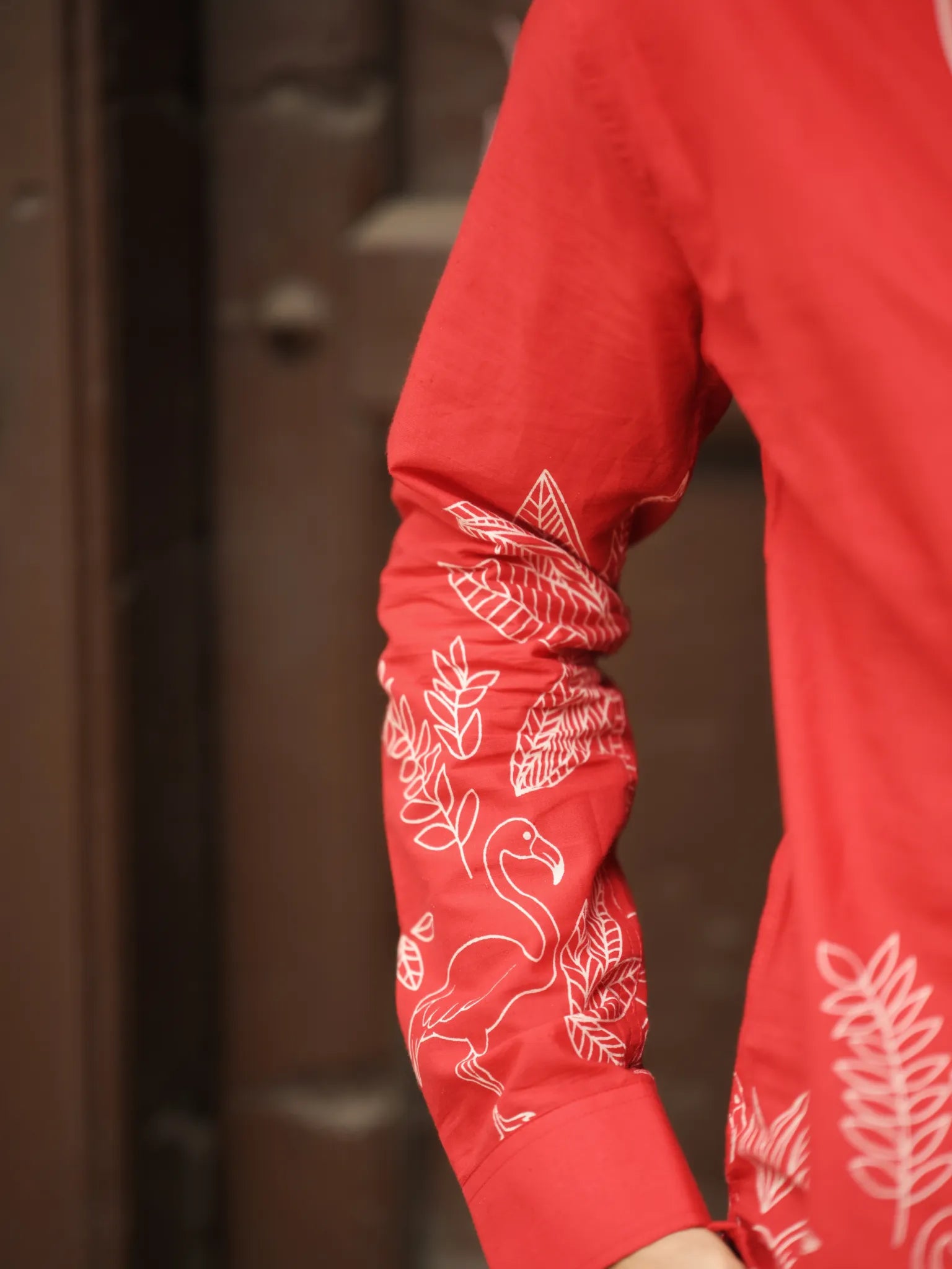 Carmine Placement Short Kurta