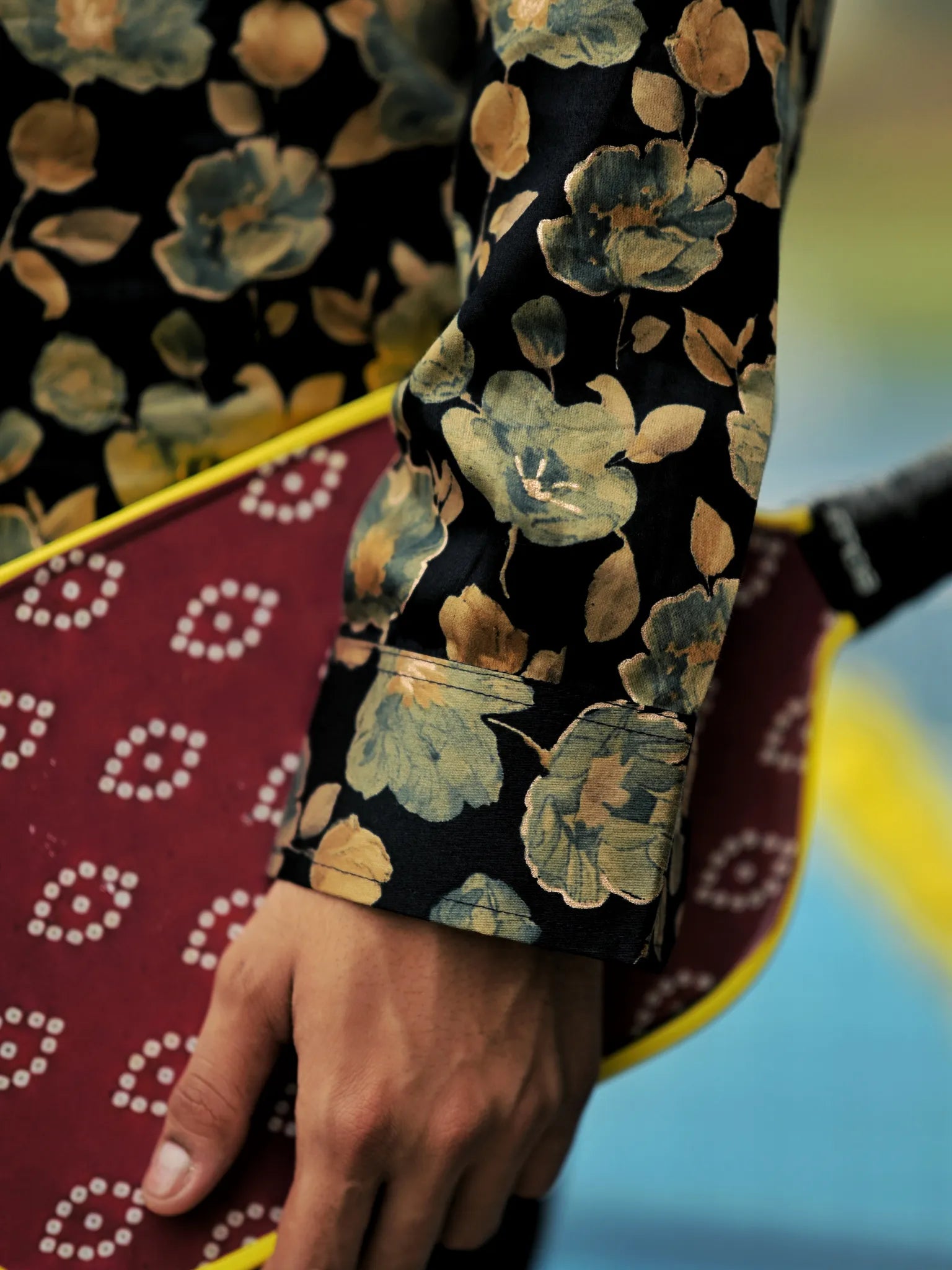 HUESFAB Black Wildflower Short Kurta