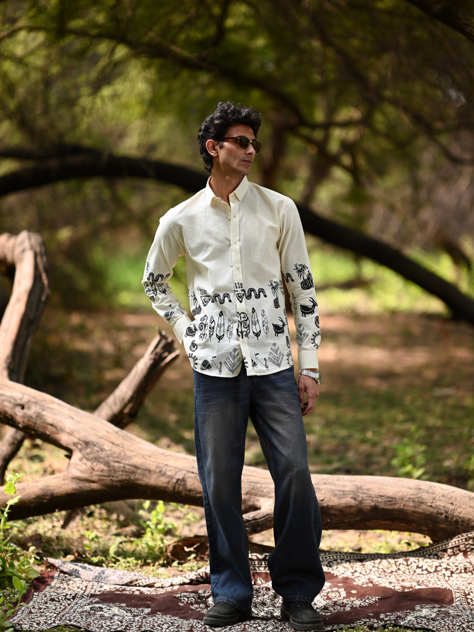 Black tribal Full Sleeves Shirt