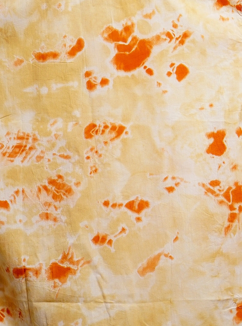 orange tie dye half-sleeves shirt