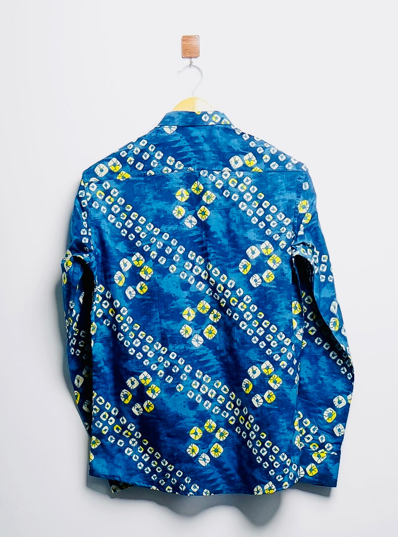 navy blue bandej full-sleeves shirt