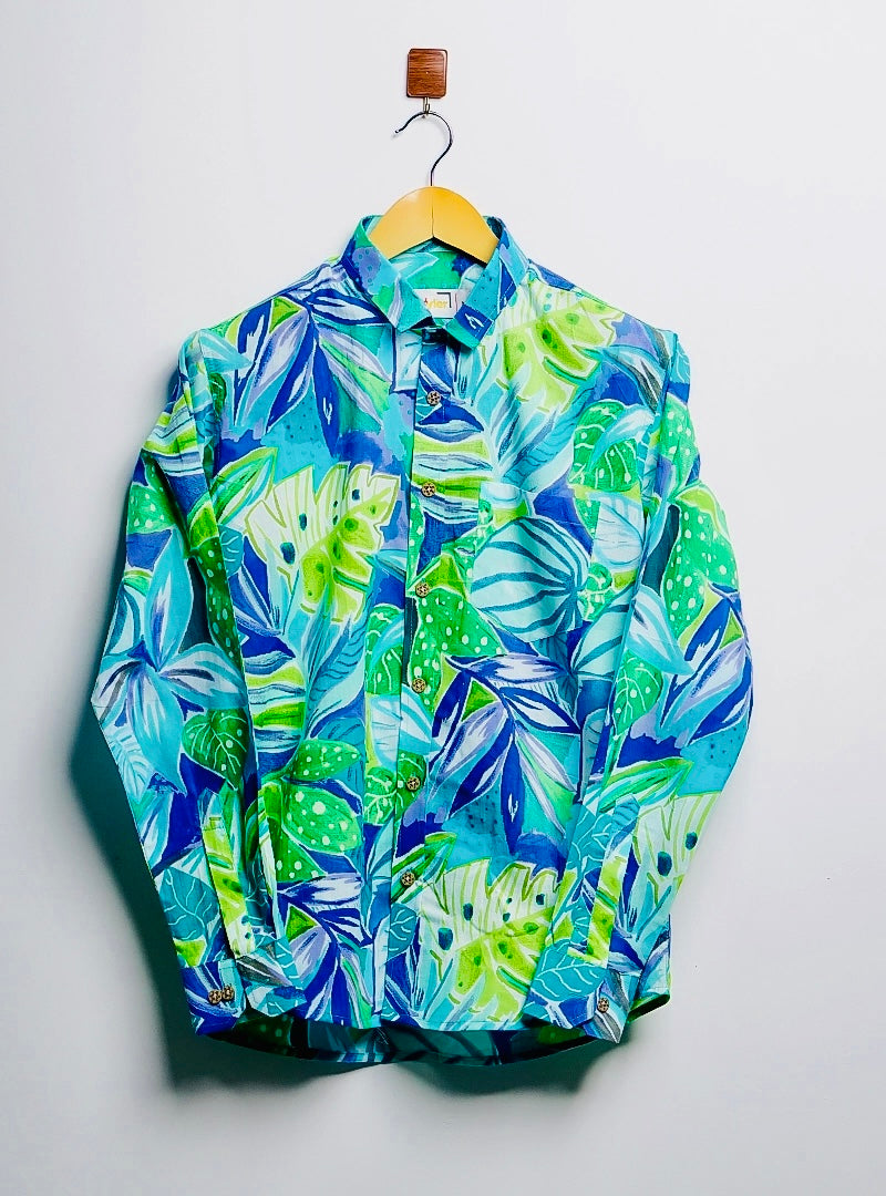 Tropical Blue full-sleeves shirt