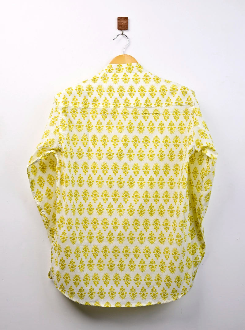 yellow blooms short kurta