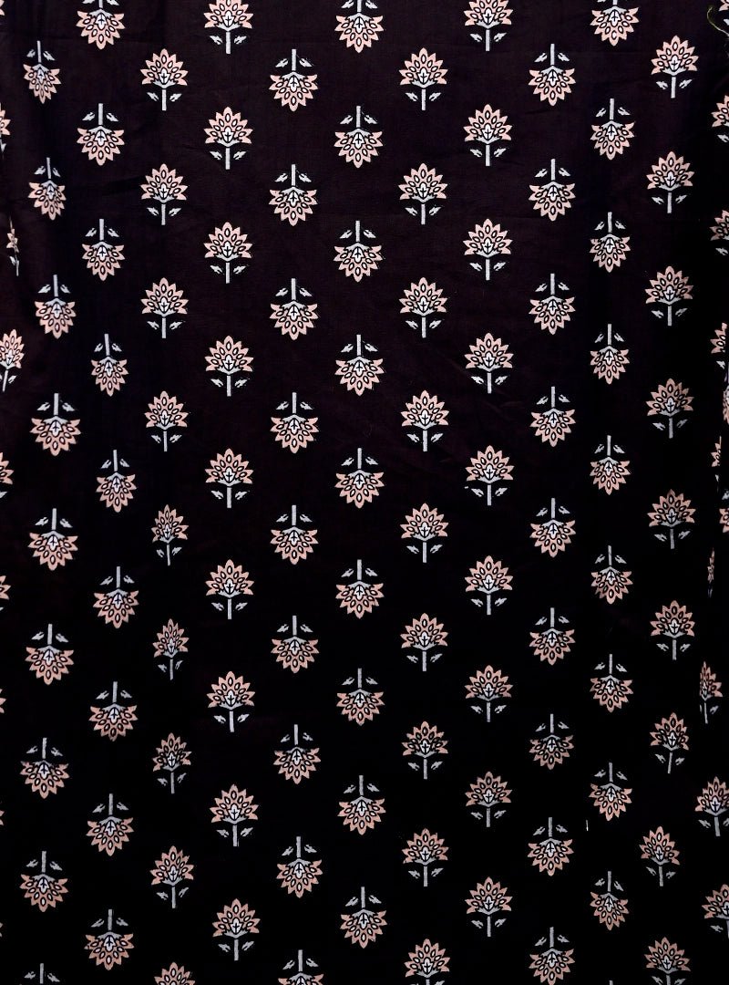 black motifs short kurta