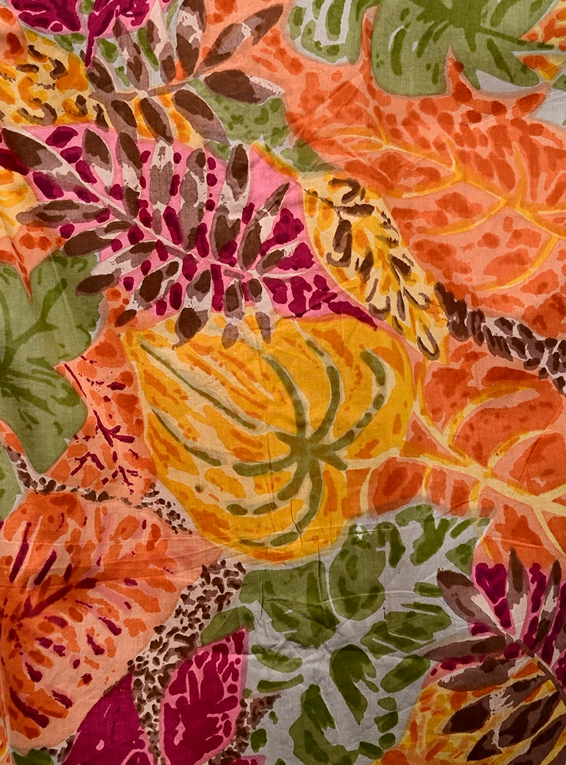 Tropical Foliage Printed Half Sleeves Shirt