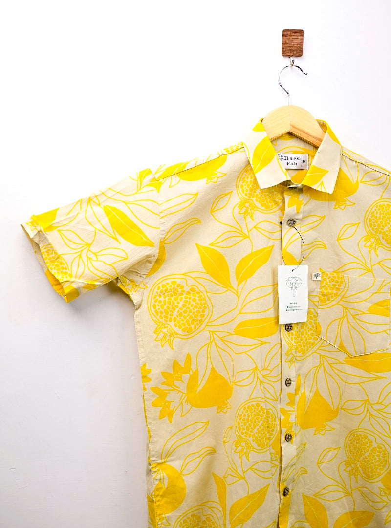 Yellow Sunburst half Sleeves Shirt