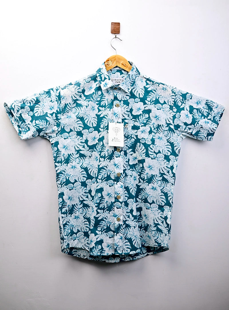Blue Ocean Breeze half Sleeves Shirt
