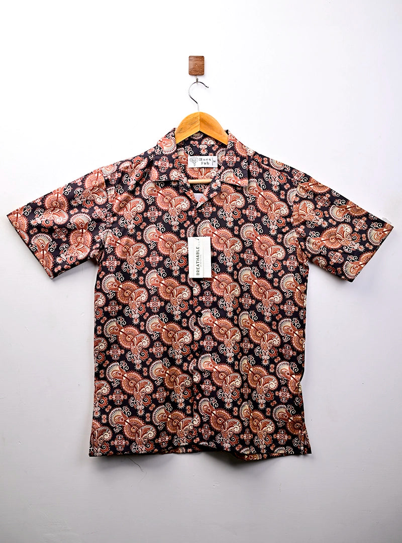 Rustwood Paisley Cuban Collar Resort Shirt