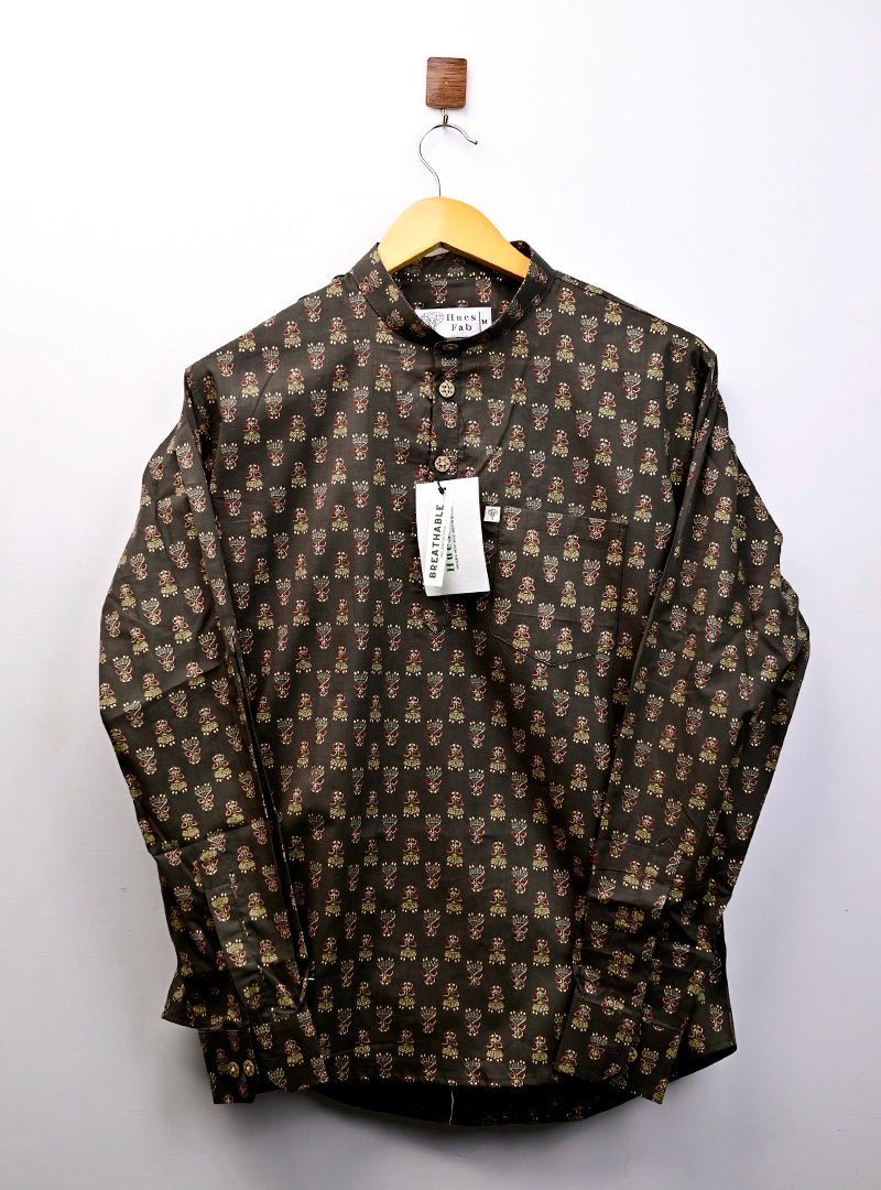 Ajrakh Veil Printed Short Kurta