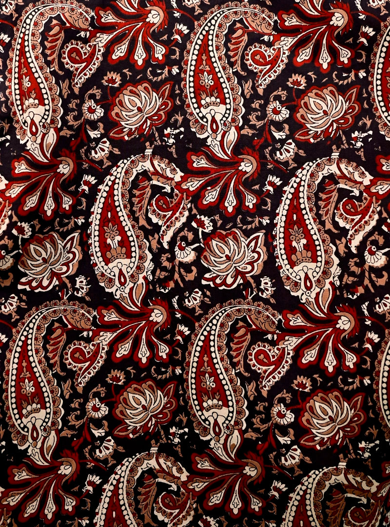 Black red paisley Full Sleeves Shirt