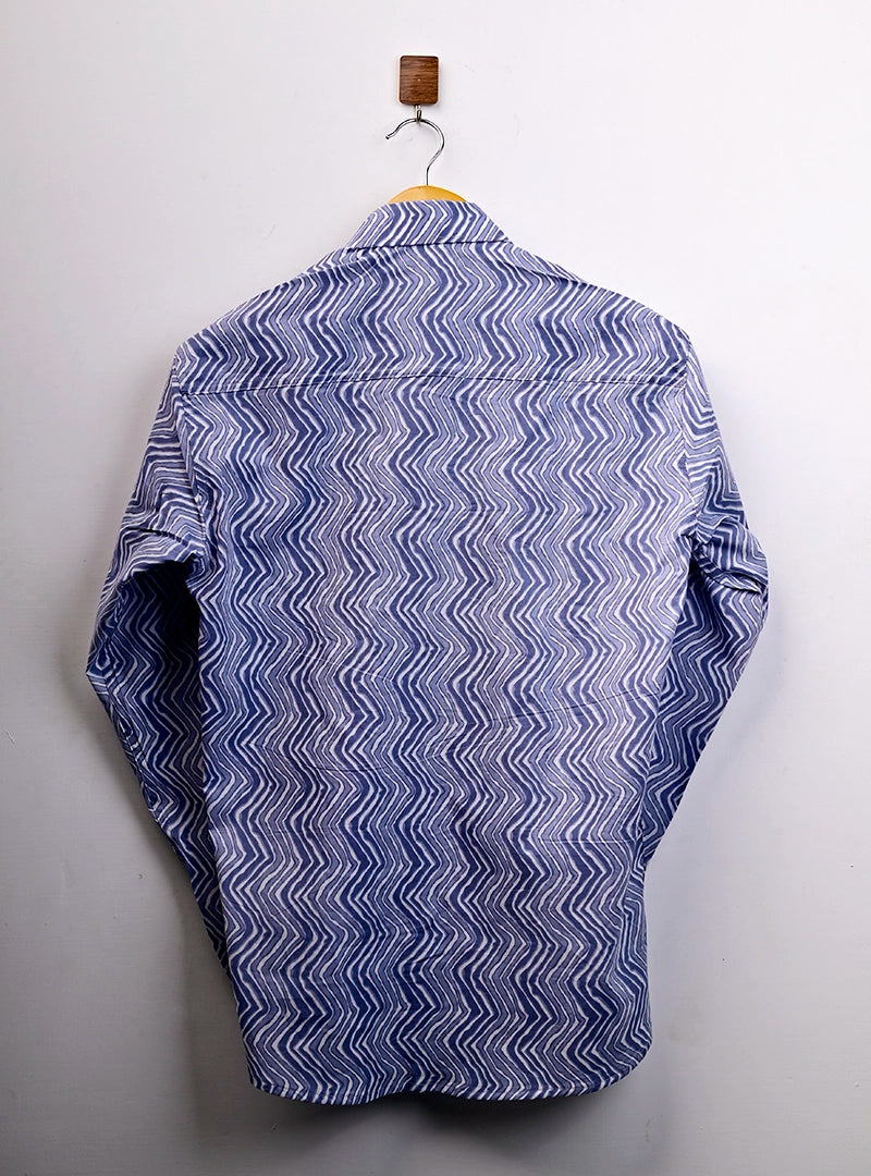 grey zig zag Full Sleeves Shirt