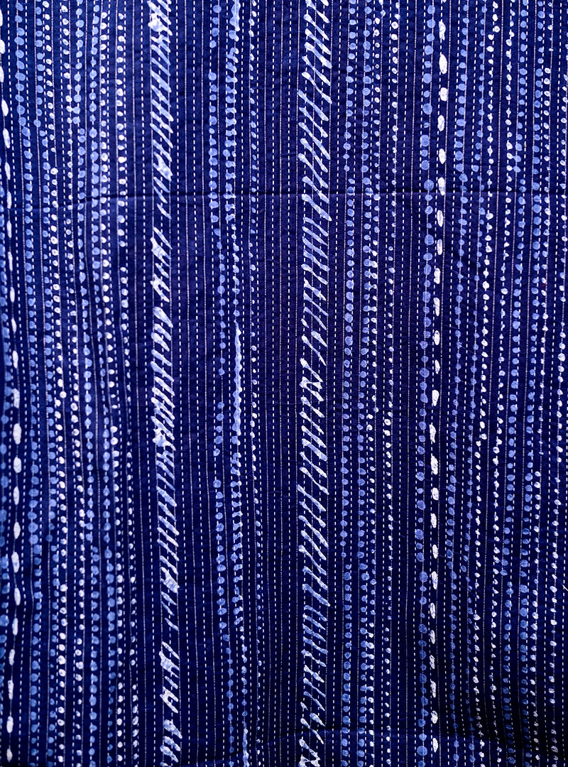 navy blue kantha Full Sleeves Shirt
