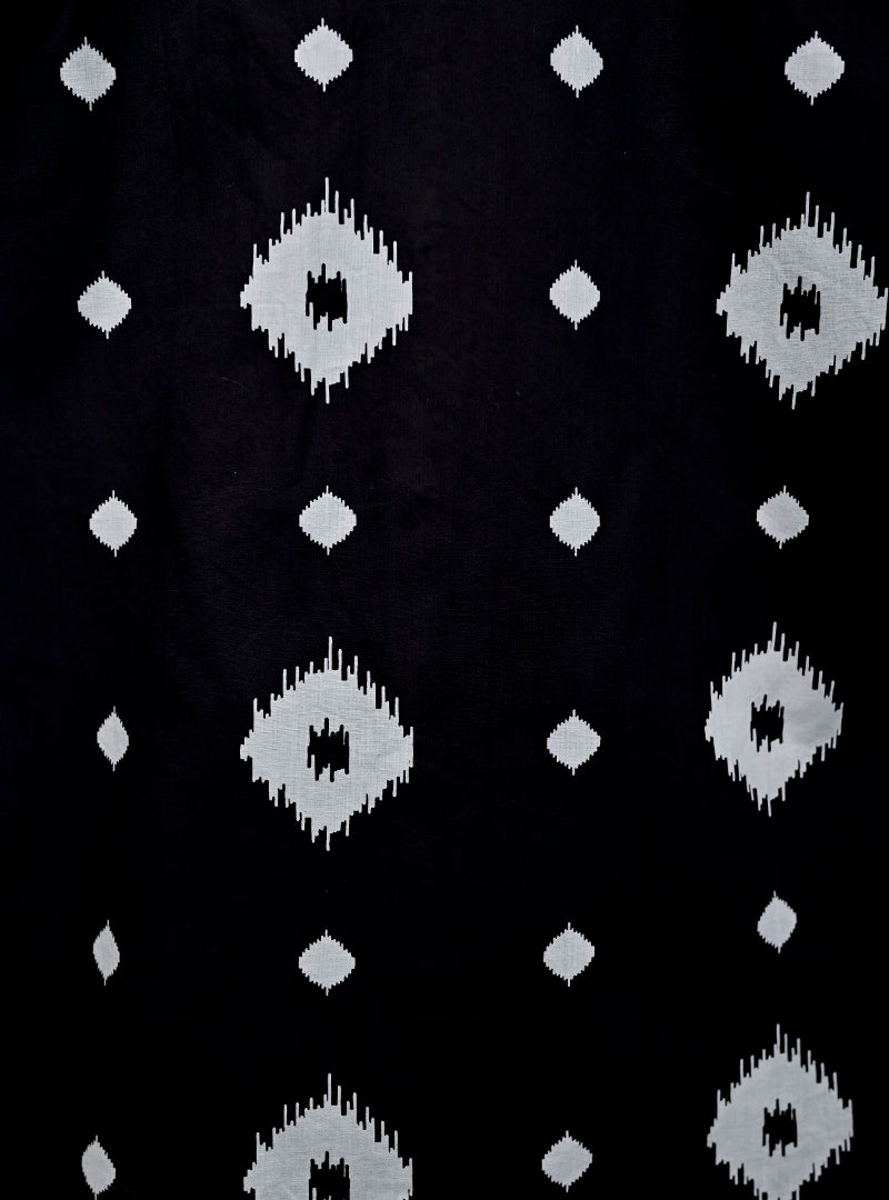 monochrome ikat half Sleeves Shirt