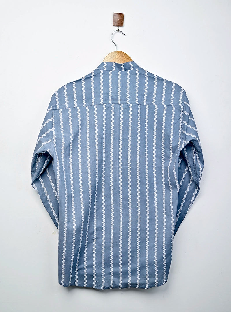 Grey zigzag short kurta