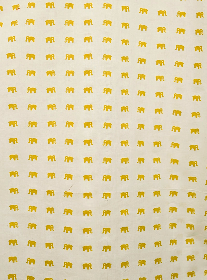 Micro yellow elephant printed half Sleeves Shirt