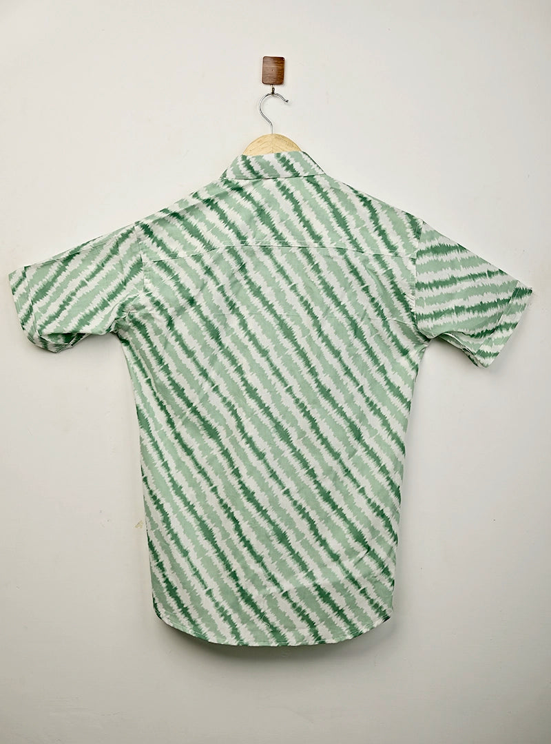 Green Trail Half Sleeves Shirt