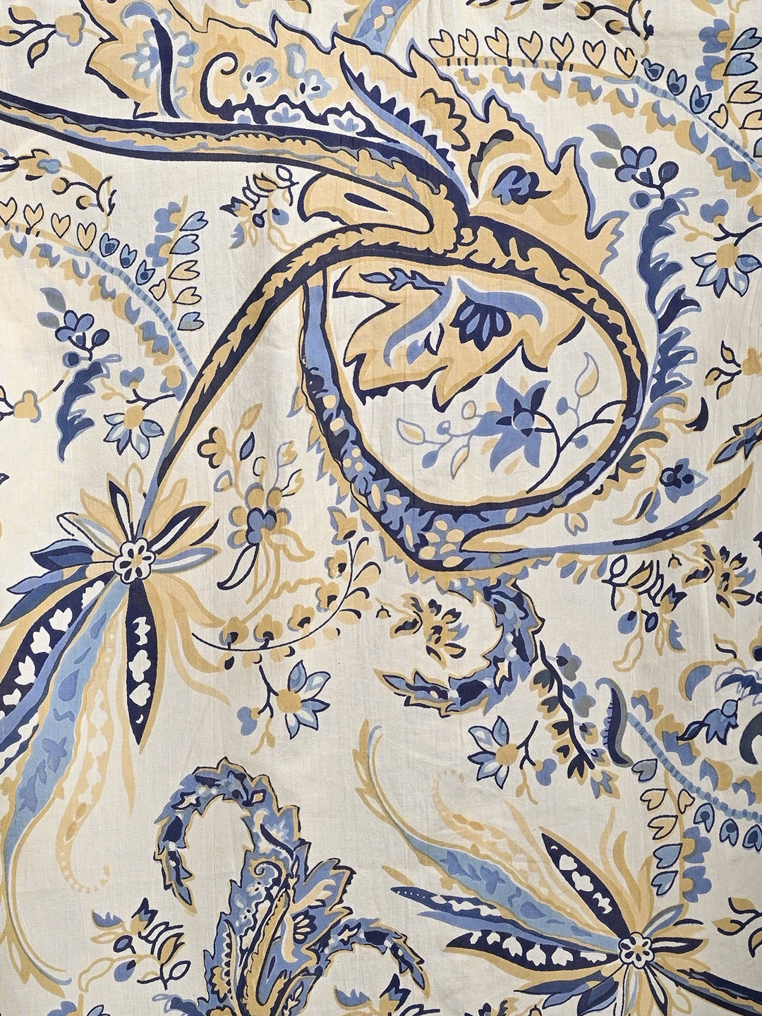 cream paisley printed half sleeves shirt