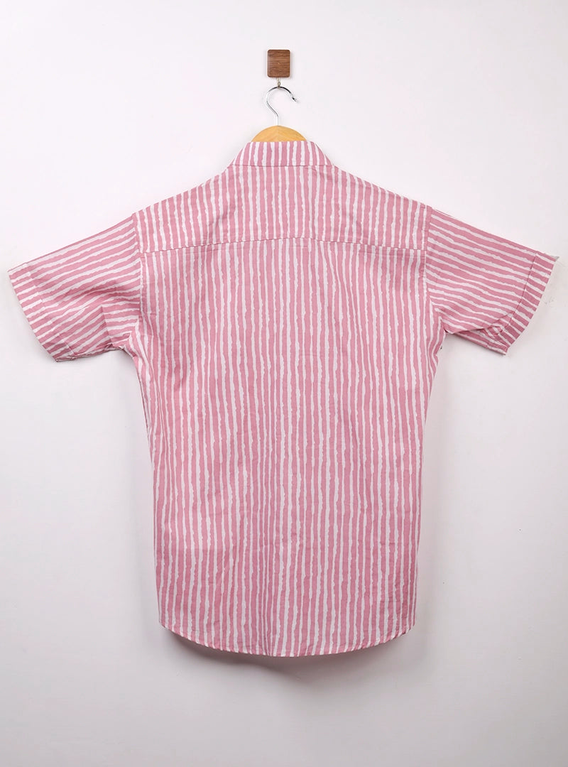 Coral Lining Half Sleeves Shirt