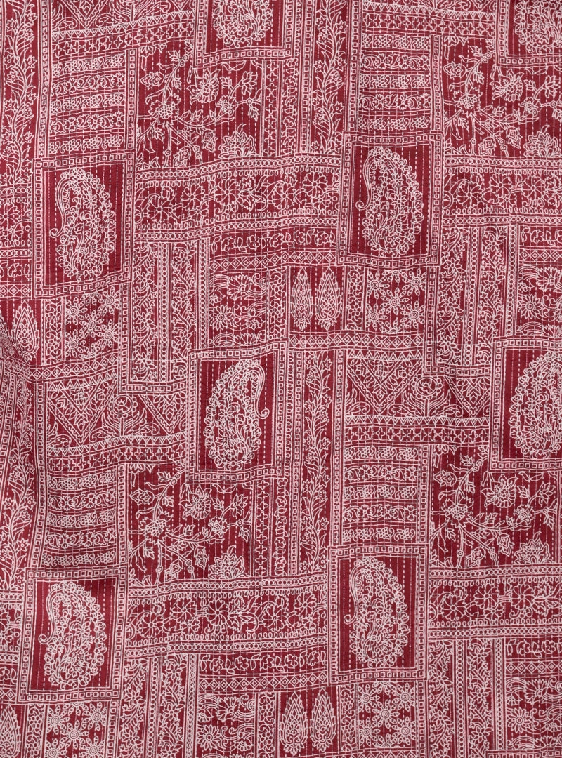 maroon Mandala Half Sleeves Shirt