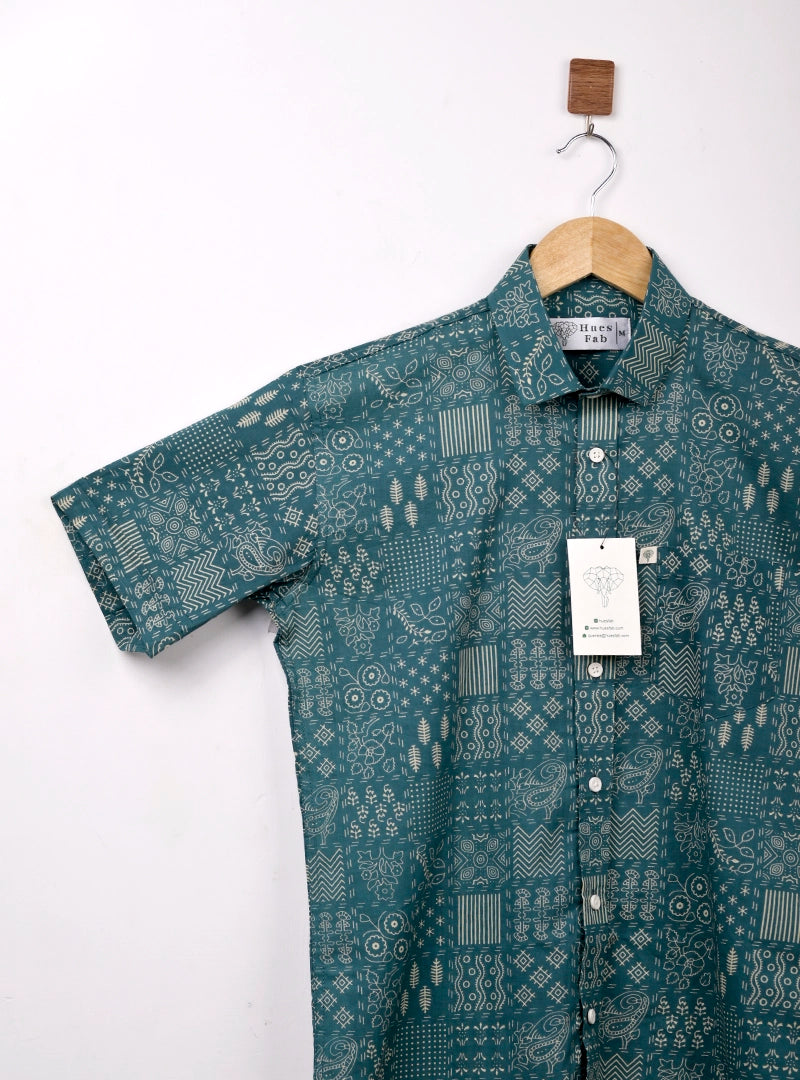 Opal green Half Sleeves Shirt