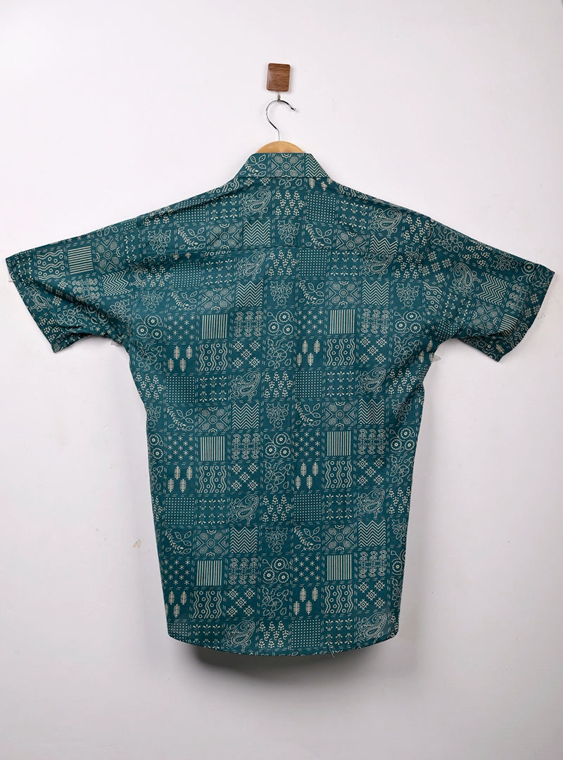 Opal green Half Sleeves Shirt