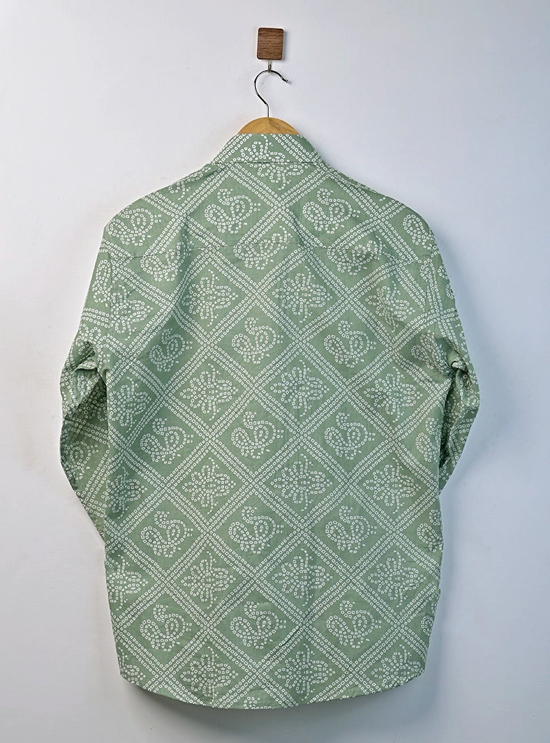 Mint Green Bandej Full Sleeves Shirt