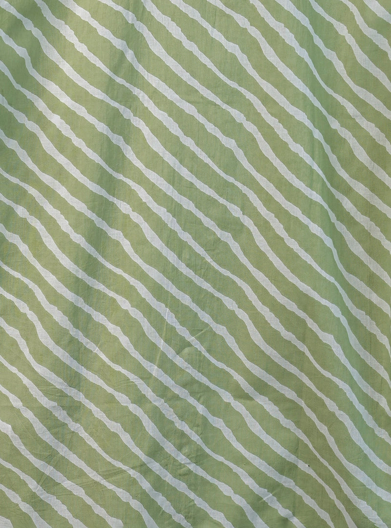 Green Wave Stripe Full Sleeves Shirt