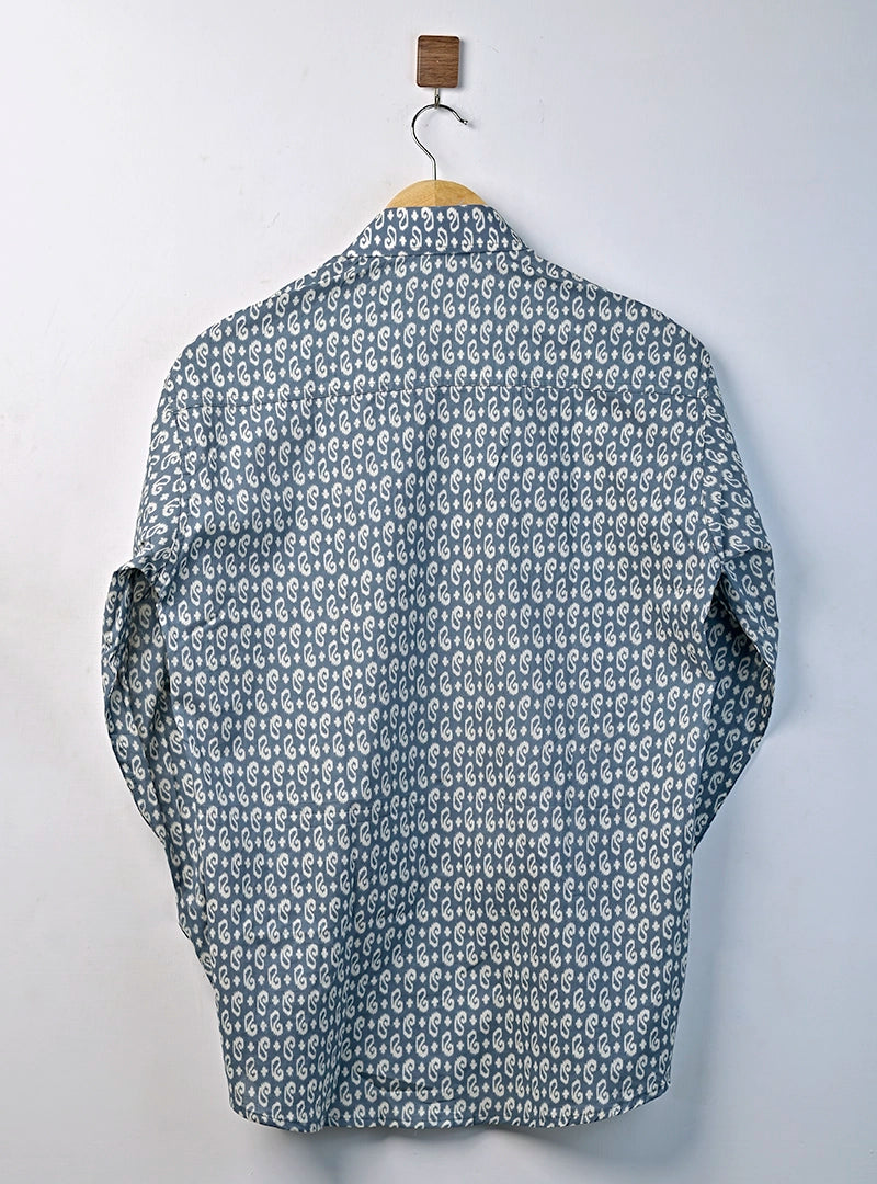Dusty Sky Buta Full Sleeves Shirt