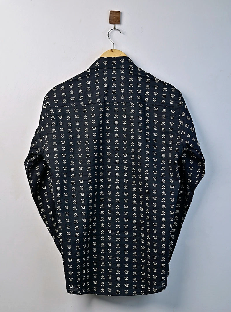 Noir Flora Full Sleeves Shirt