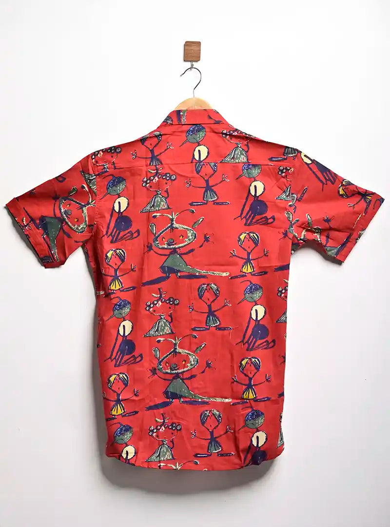 Red doll half sleeves shirt