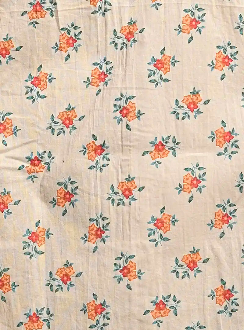 Beige Blooms half sleeves shirt