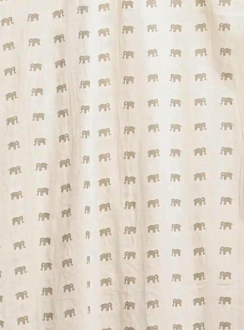 Off-White micro elephants printed half sleeves shirt