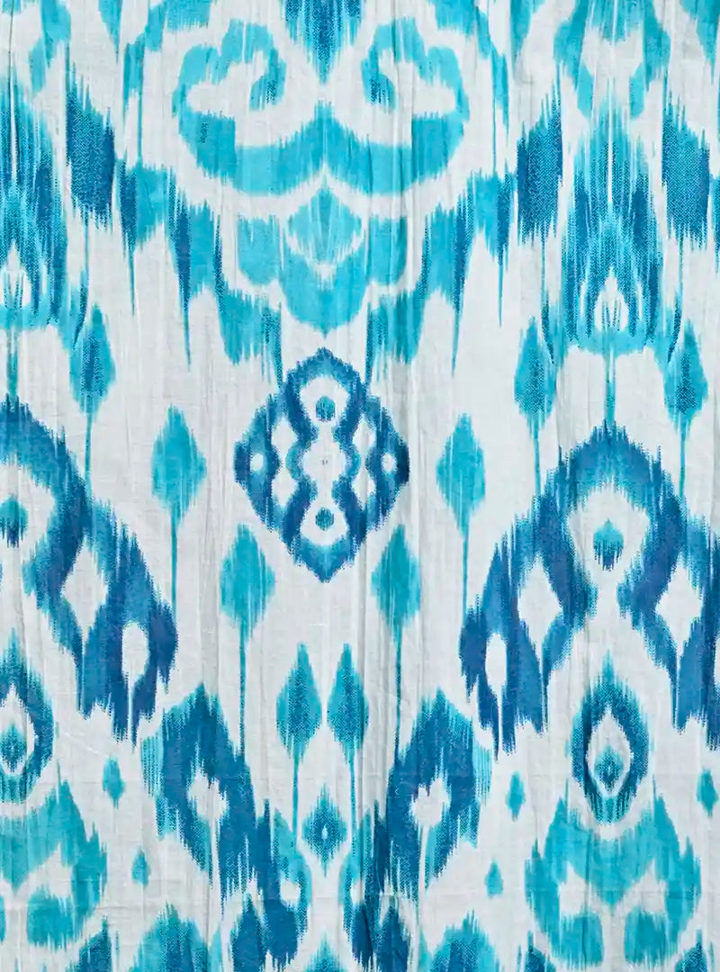 sky blue abstract half sleeves shirt