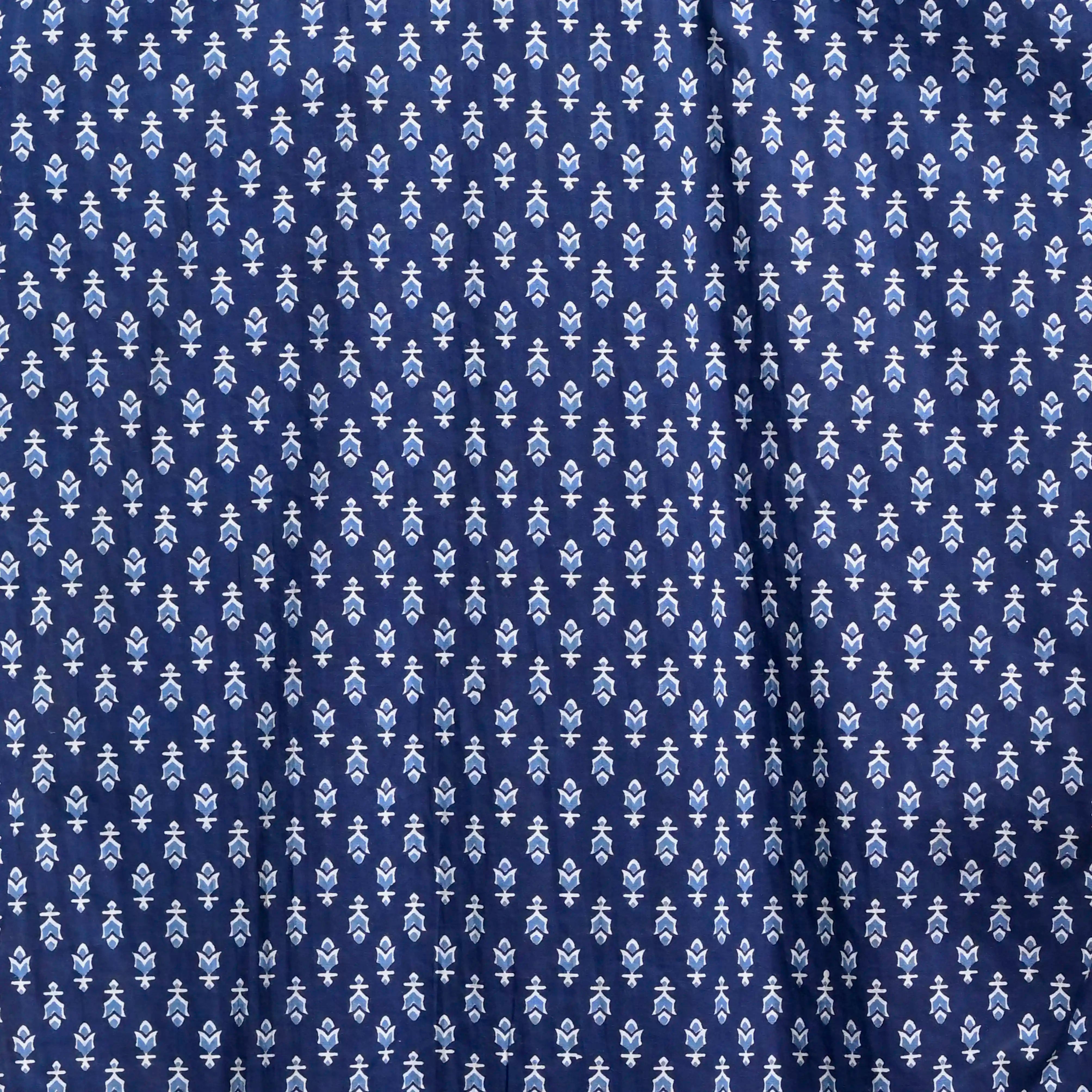 navy blue micro motifs half sleeves shirt