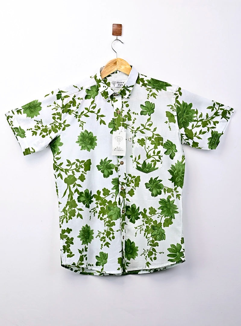 verdant spring half sleeves shirt