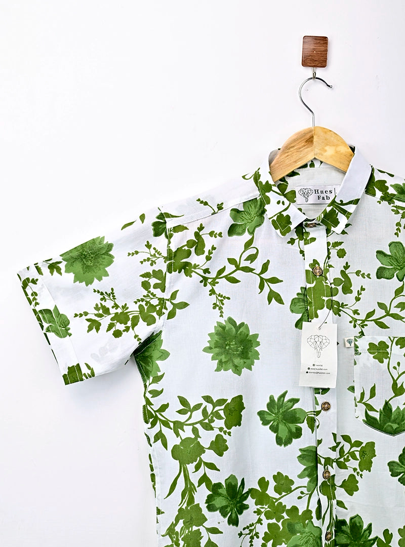 verdant spring half sleeves shirt