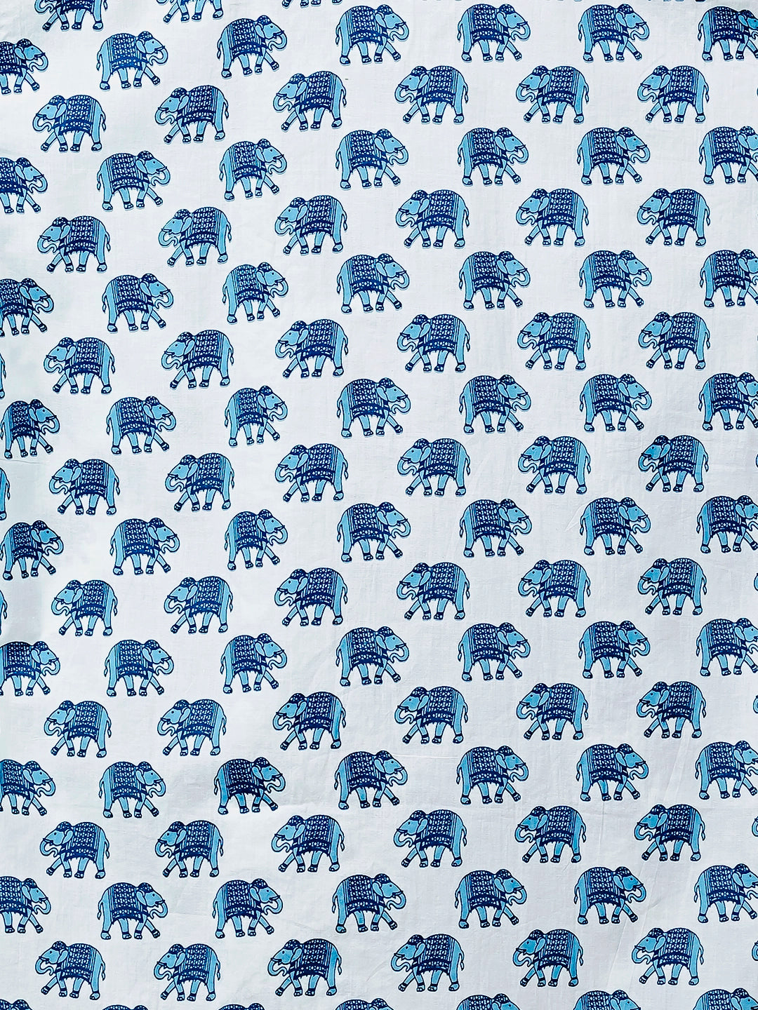 Sky Blue Elephant Half-Sleeves Shirt