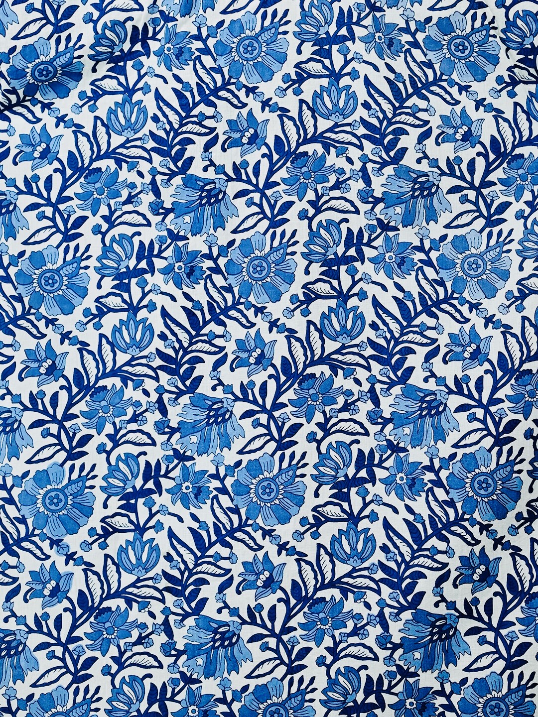 Blue Floral printed Half-Sleeves Shirt