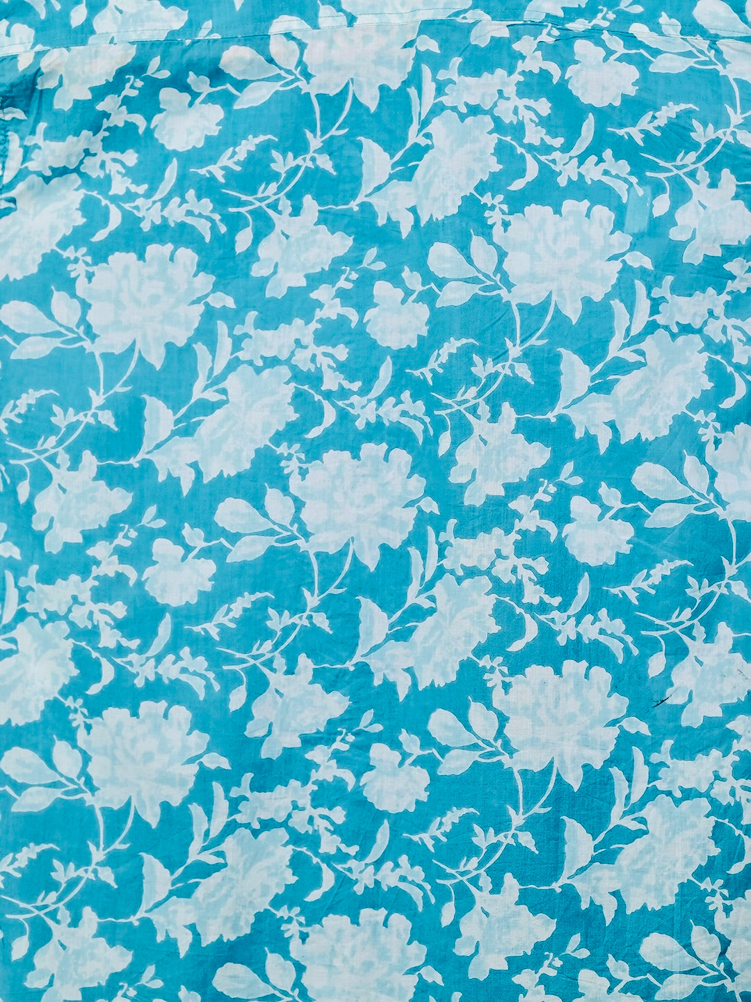 Sky Blue Flowers Half-Sleeves shirt