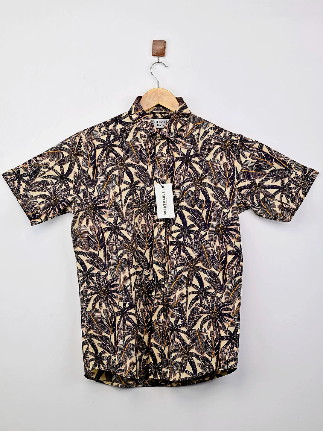 Palm Tree Printed Half Sleeves Shirt