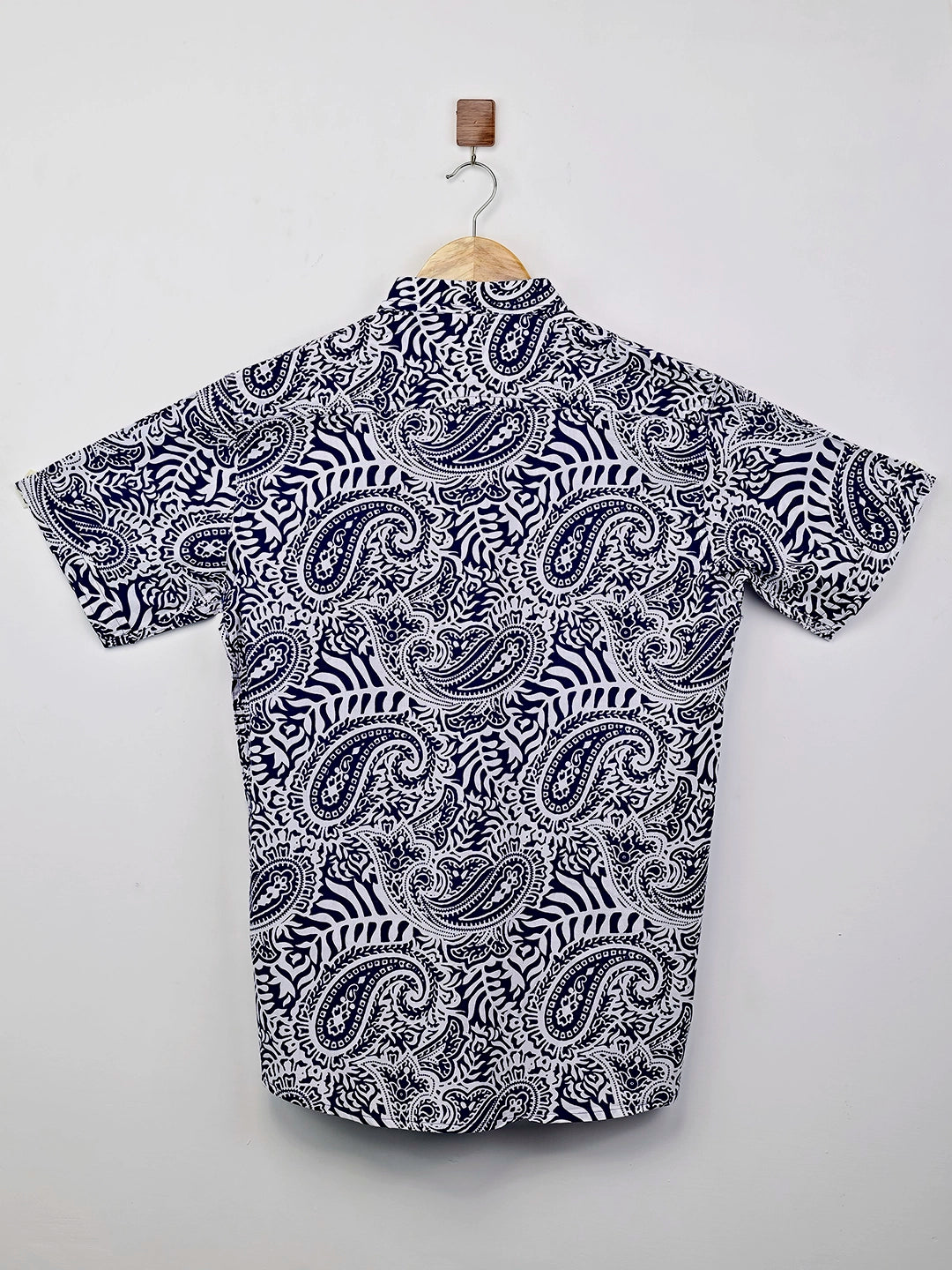 Blue Paisley Printed Half Sleeve Shirt