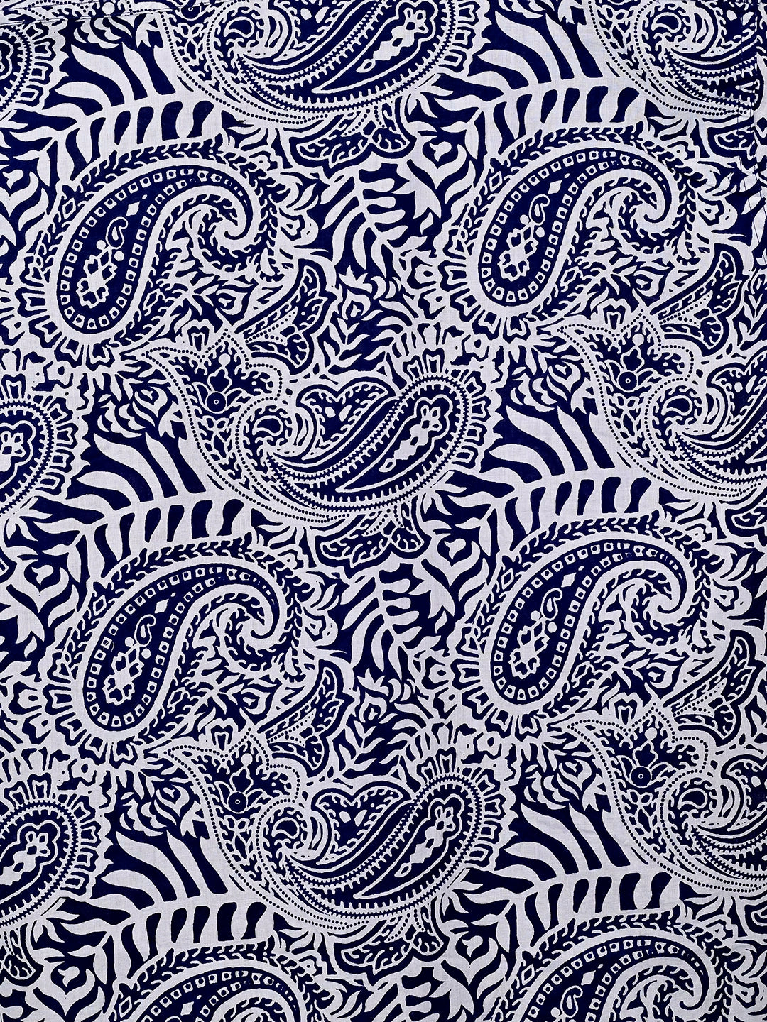 Blue Paisley Printed Half Sleeve Shirt