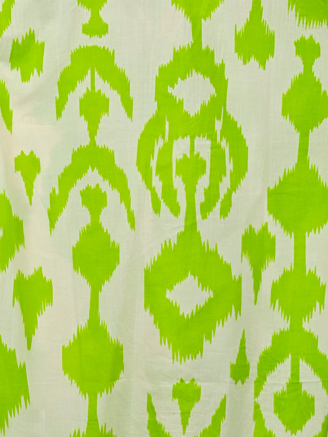 White Green Ikat Half Sleeves Shirt