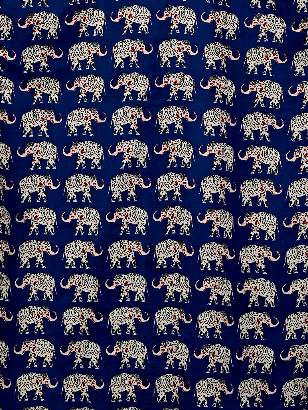 Navy Blue Elephant Printed Half Sleeve Shirt