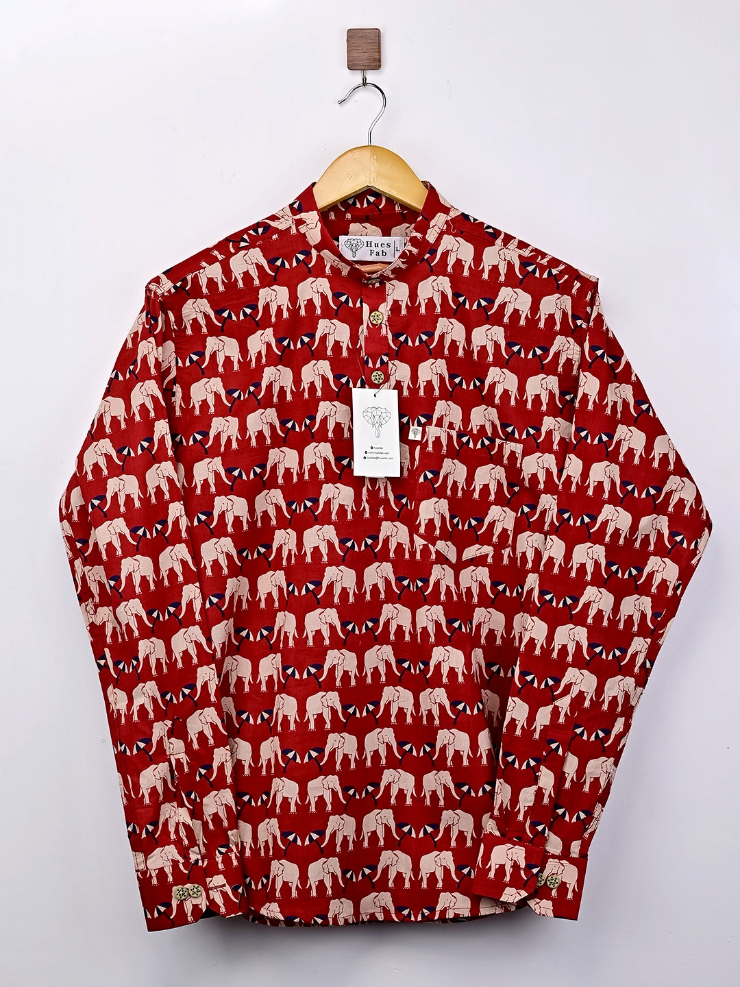 red umbrella elephant short kurta